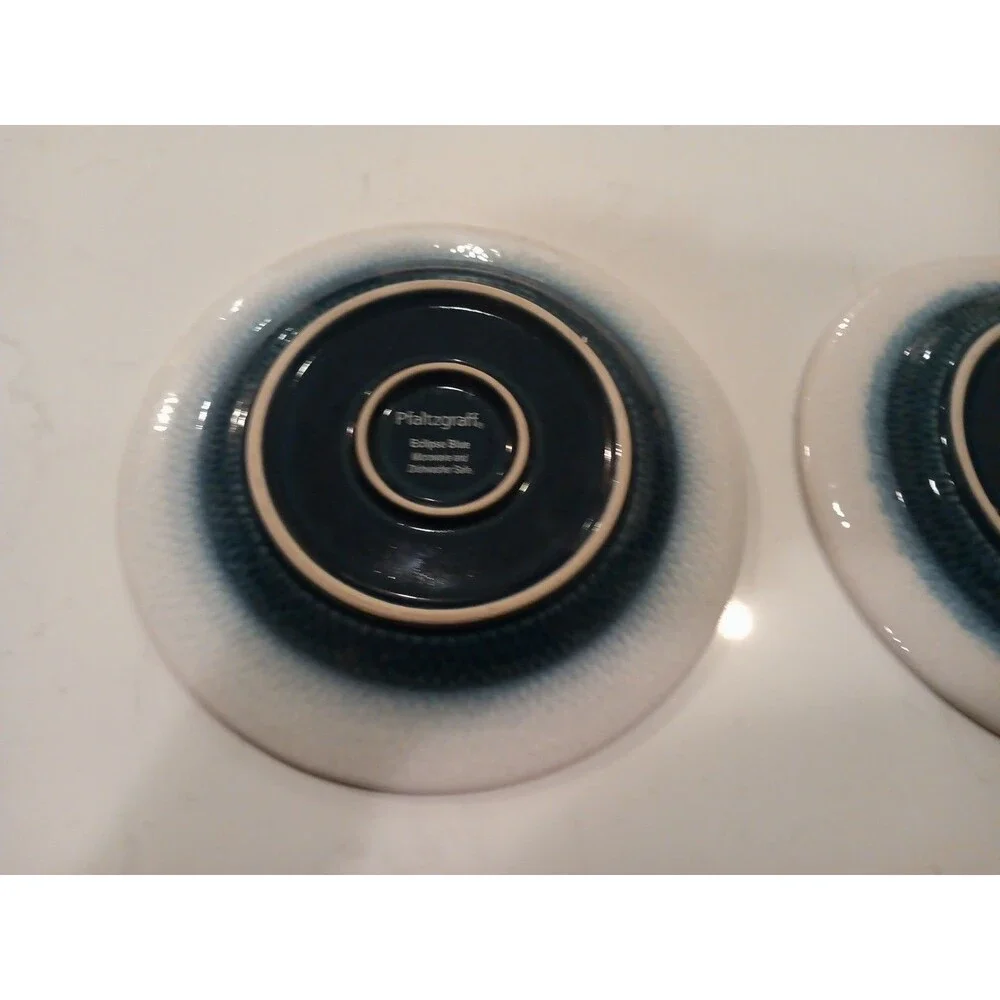 Set Of 2 Beautiful Pfaltzgraff Eclipse Blue 8.25